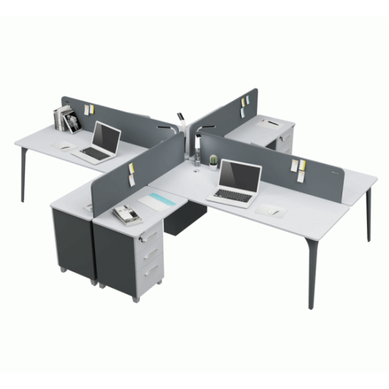 Compact Quad Workstation With