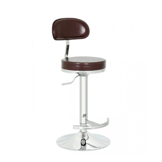 Cafe Restaurant High Stool With Backrest