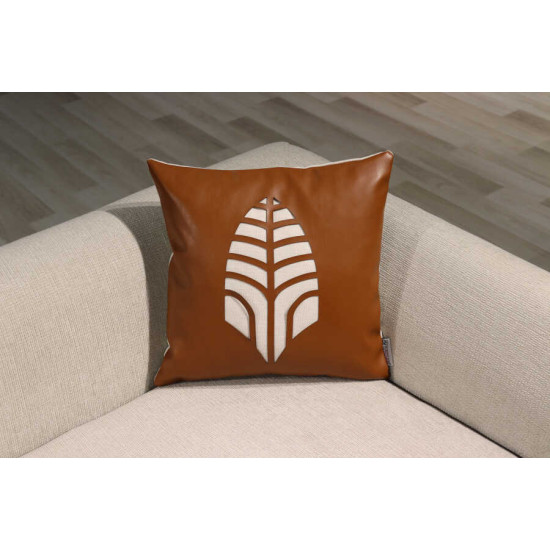 KNS 3-3 43x43 Decorative Leather Swinding Cushion Laser Cutting Pillows