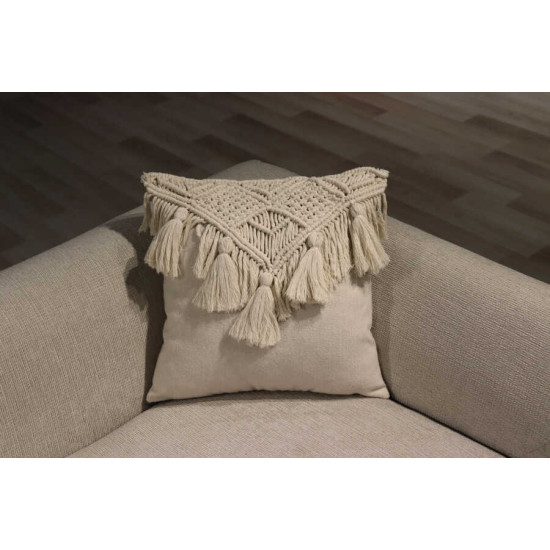 KNS 6-1 43x43 Decorative Macrome Pillow Macrame Cills
